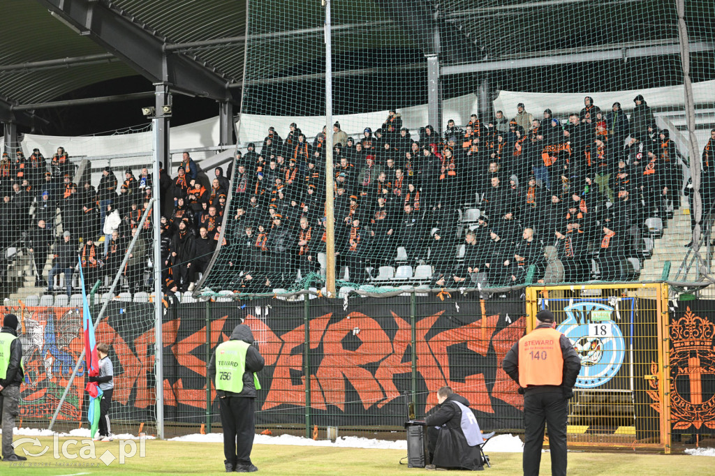 Kibice na meczu Miedź Legnica - Chrobry Głogów