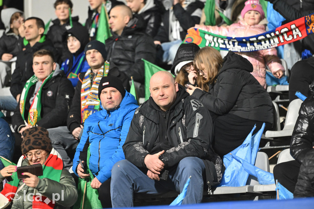 Kibice na meczu Miedź Legnica - Chrobry Głogów