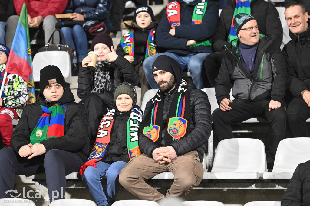 Kibice na meczu Miedź Legnica - Chrobry Głogów