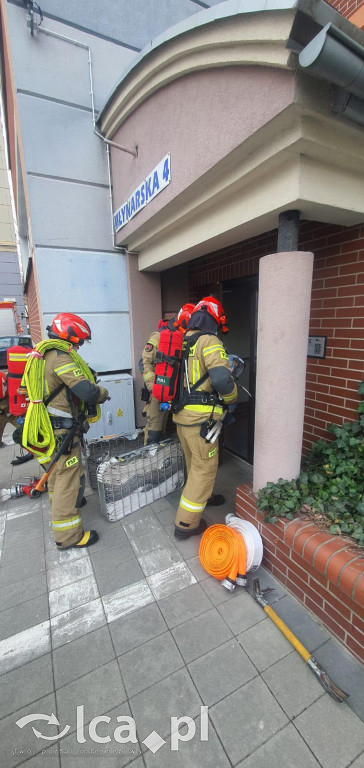 Akcja strażaków na 10. piętrze. To były ćwiczenia
