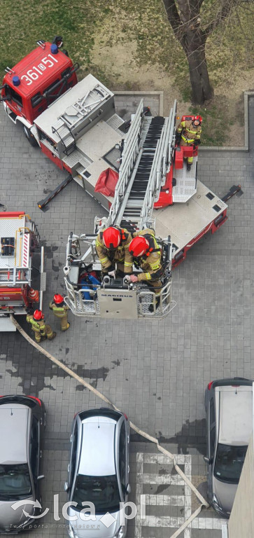 Akcja strażaków na 10. piętrze. To były ćwiczenia