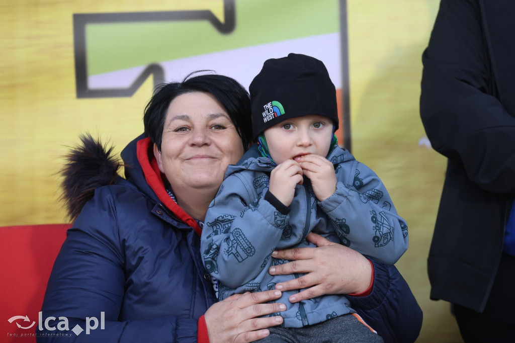 Kibice na meczu Miedź Legnica - Polonia Bytom