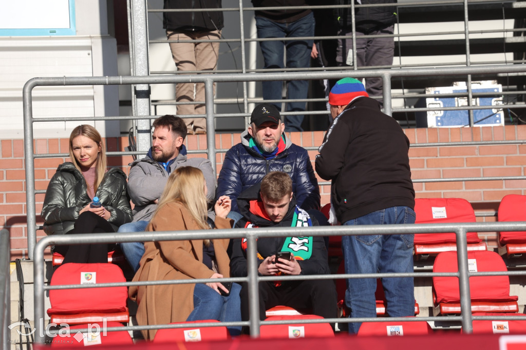 Kibice na meczu Miedź Legnica - Polonia Bytom