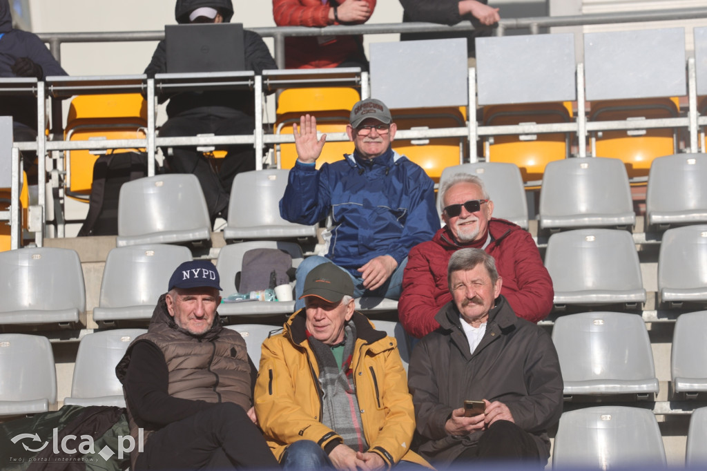 Kibice na meczu Miedź Legnica - Polonia Bytom