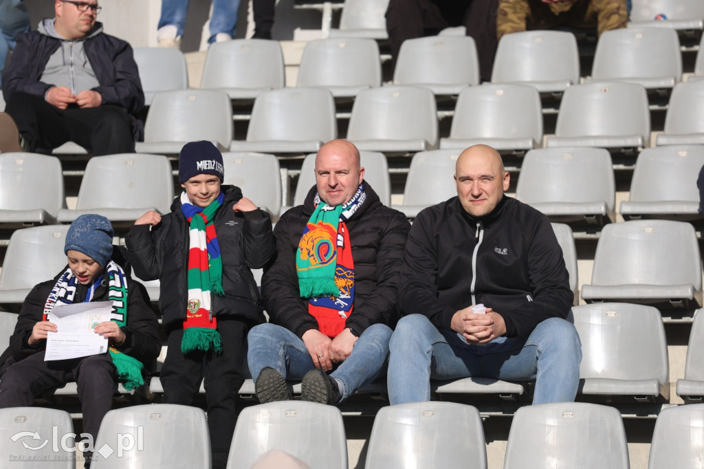 Kibice na meczu Miedź Legnica - Polonia Bytom