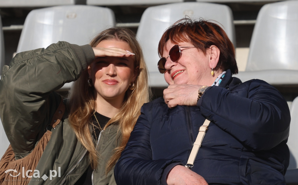 Kibice na meczu Miedź Legnica - Polonia Bytom