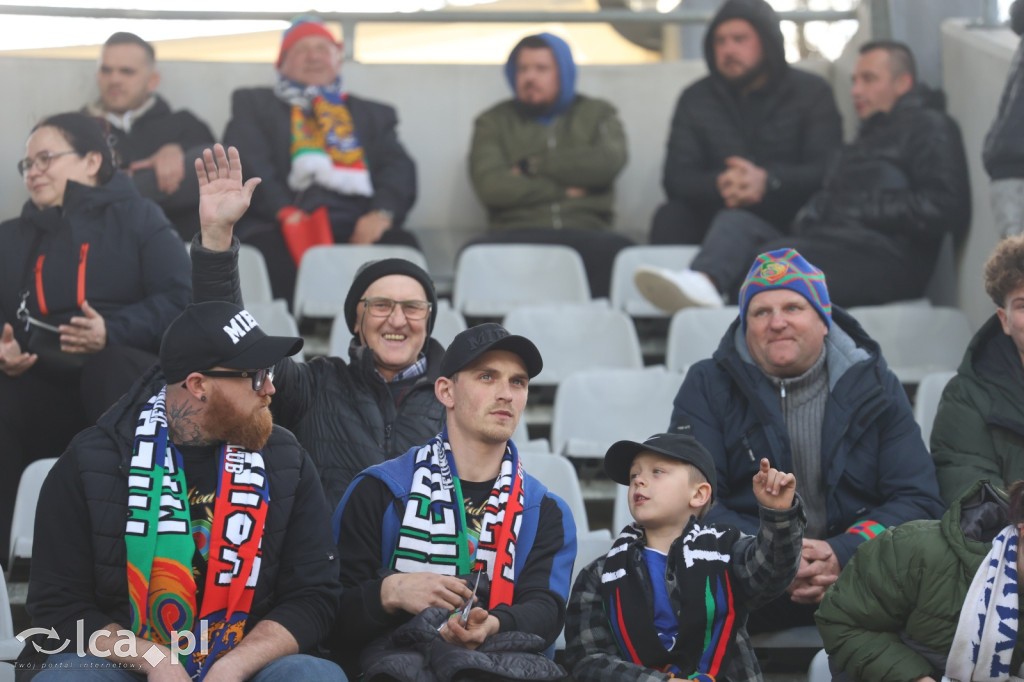 Kibice na meczu Miedź Legnica - Polonia Bytom