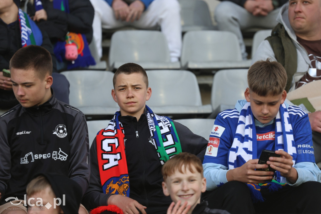 Kibice na meczu Miedź Legnica - Polonia Bytom