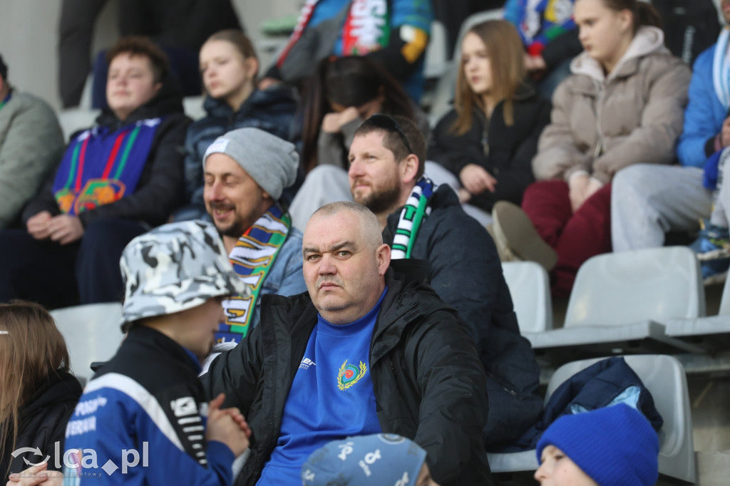 Kibice na meczu Miedź Legnica - Polonia Bytom