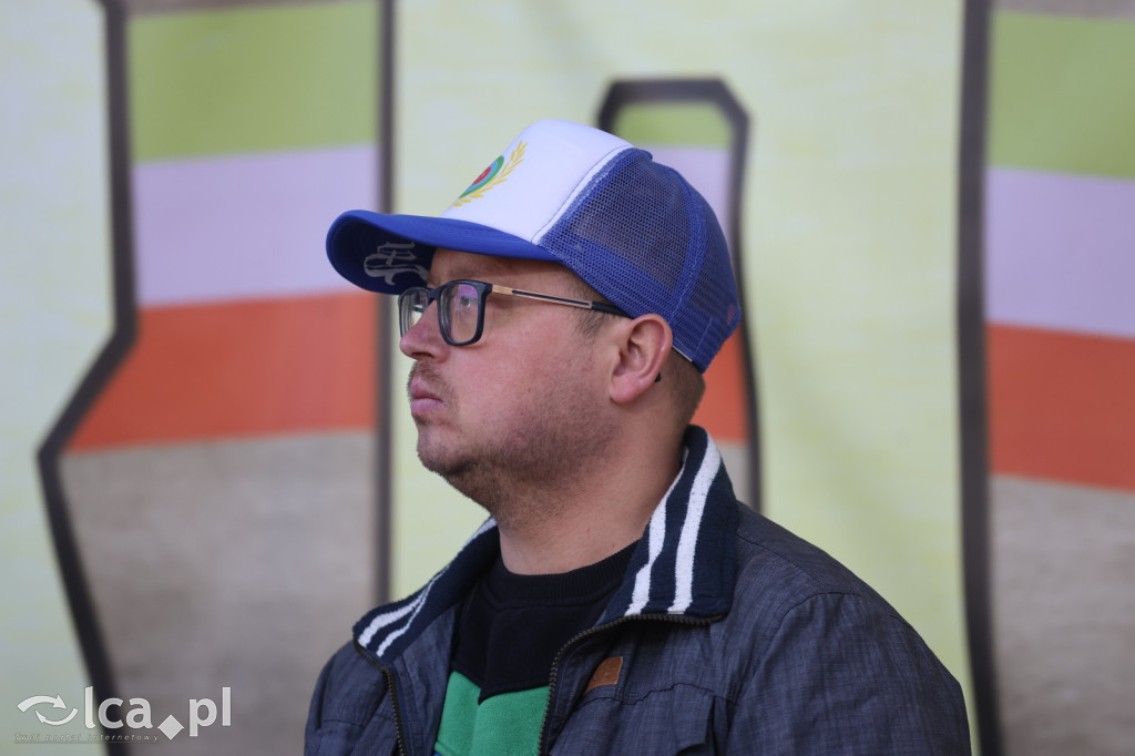 Kibice na meczu Miedź Legnica - Polonia Bytom