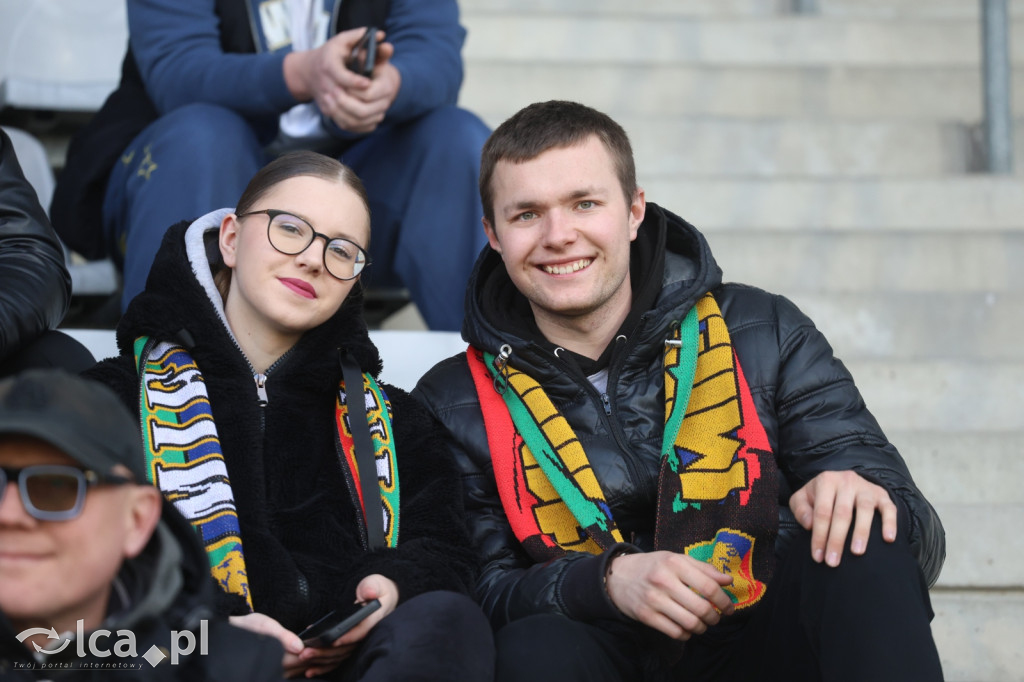Kibice na meczu Miedź Legnica - Polonia Bytom