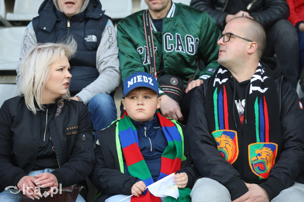 Kibice na meczu Miedź Legnica - Polonia Bytom