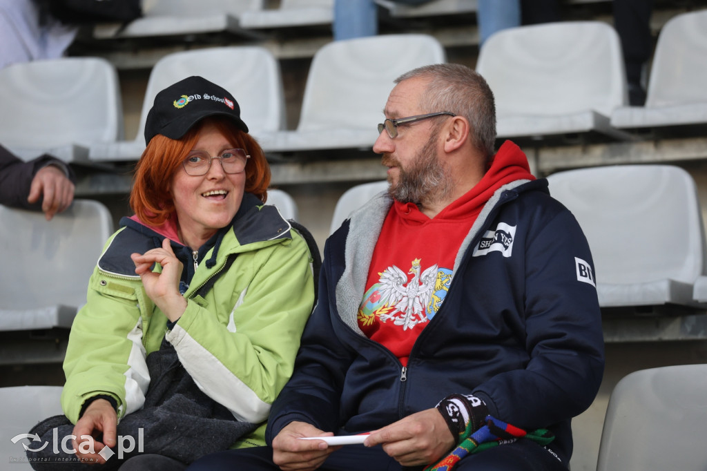 Kibice na meczu Miedź Legnica - Polonia Bytom