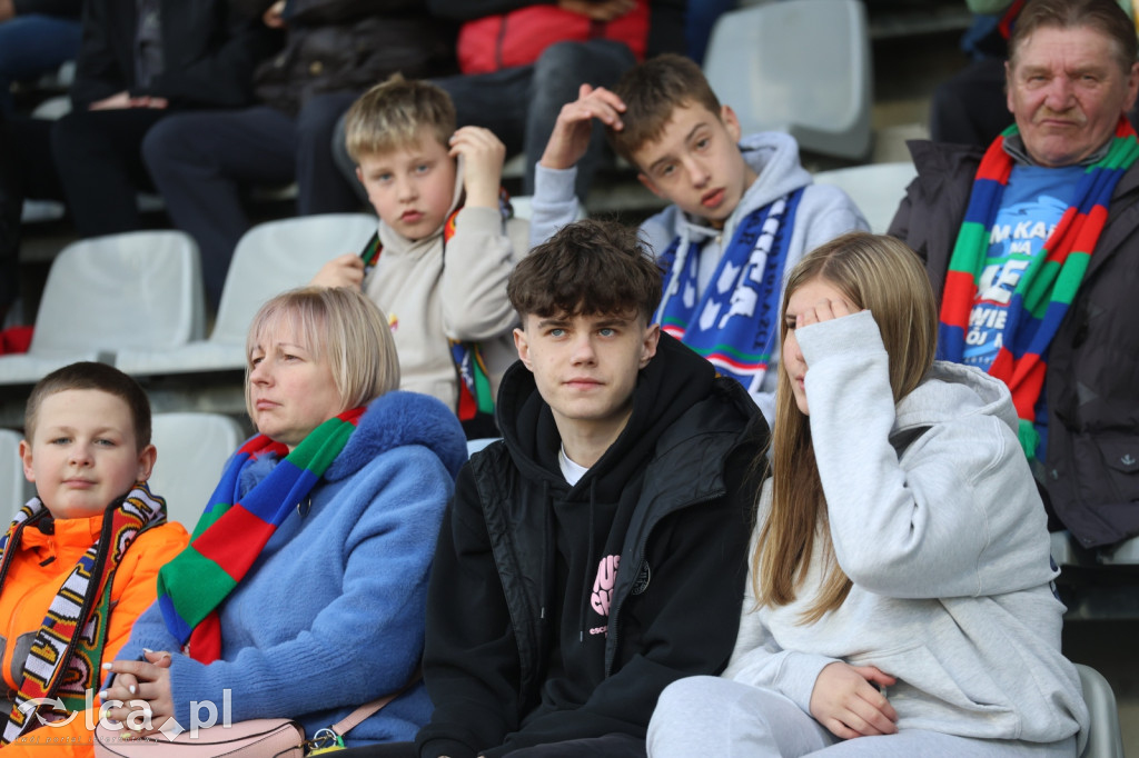 Kibice na meczu Miedź Legnica - Polonia Bytom