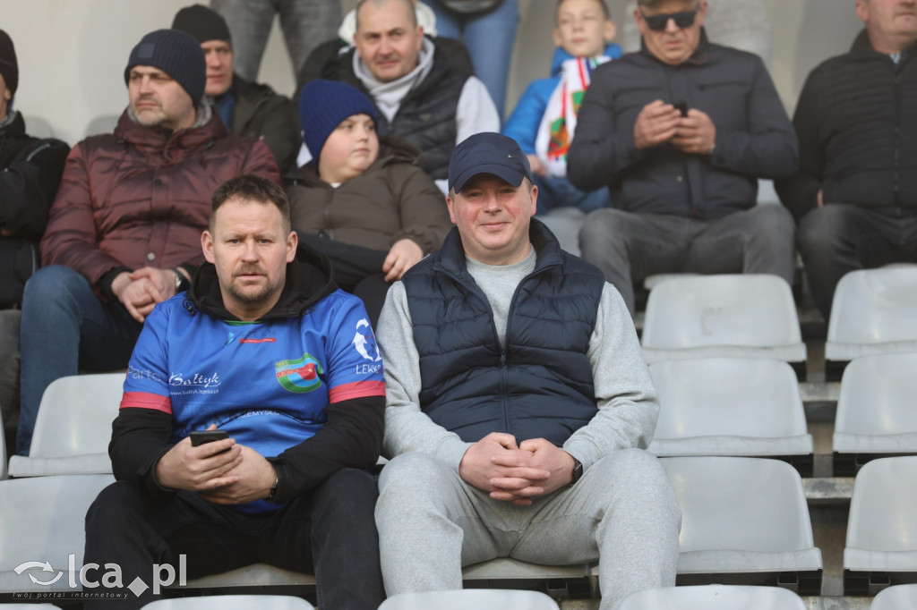 Kibice na meczu Miedź Legnica - Polonia Bytom