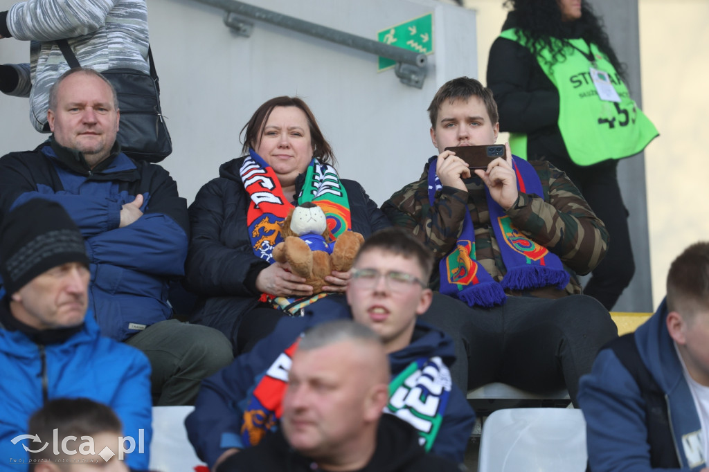 Kibice na meczu Miedź Legnica - Polonia Bytom