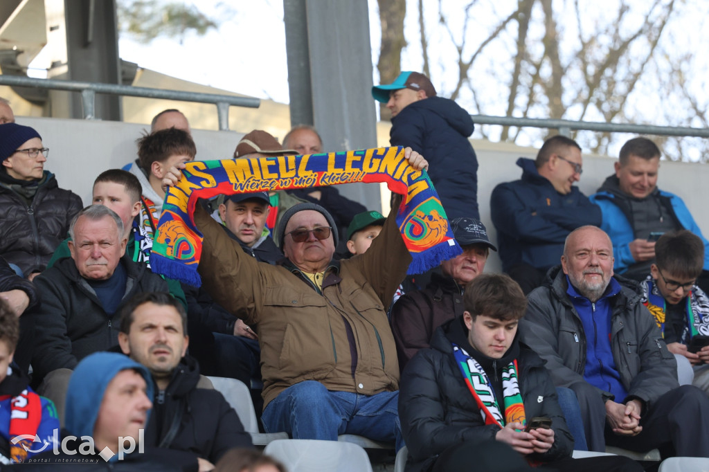 Kibice na meczu Miedź Legnica - Polonia Bytom