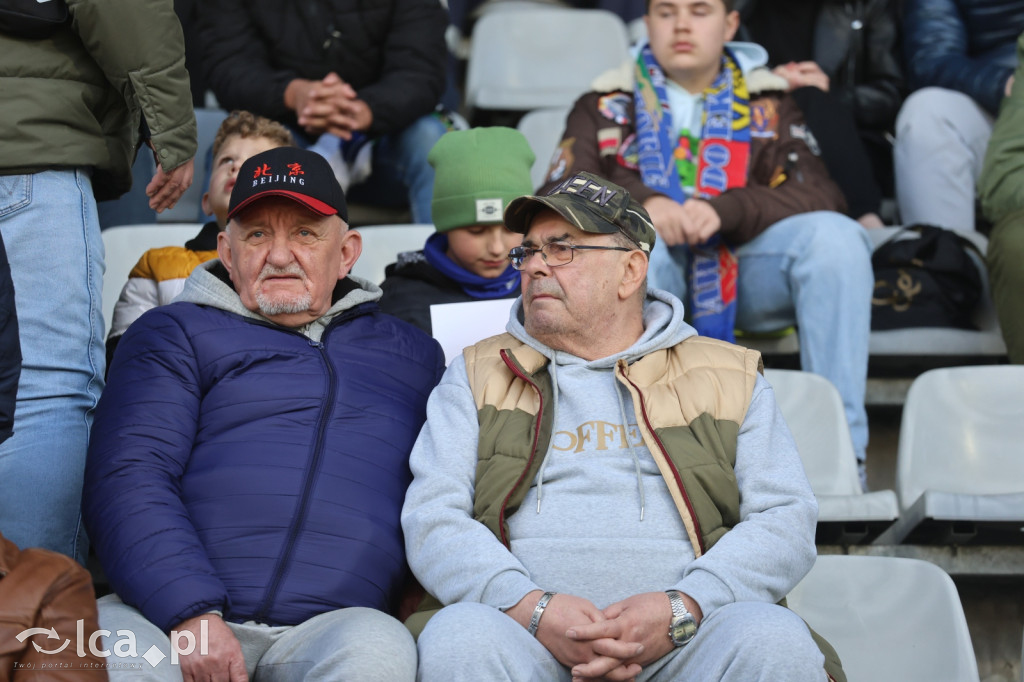 Kibice na meczu Miedź Legnica - Polonia Bytom