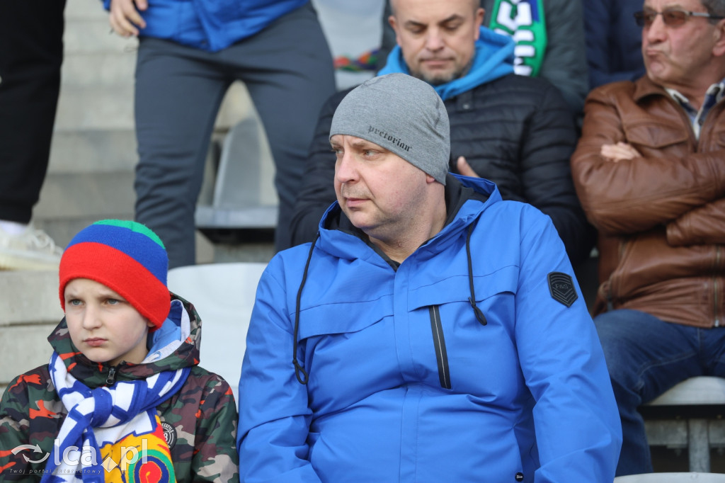 Kibice na meczu Miedź Legnica - Polonia Bytom