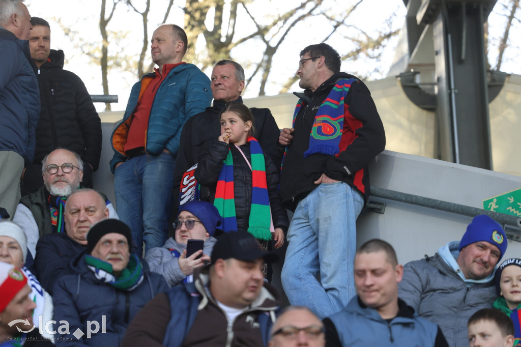 Kibice na meczu Miedź Legnica - Polonia Bytom