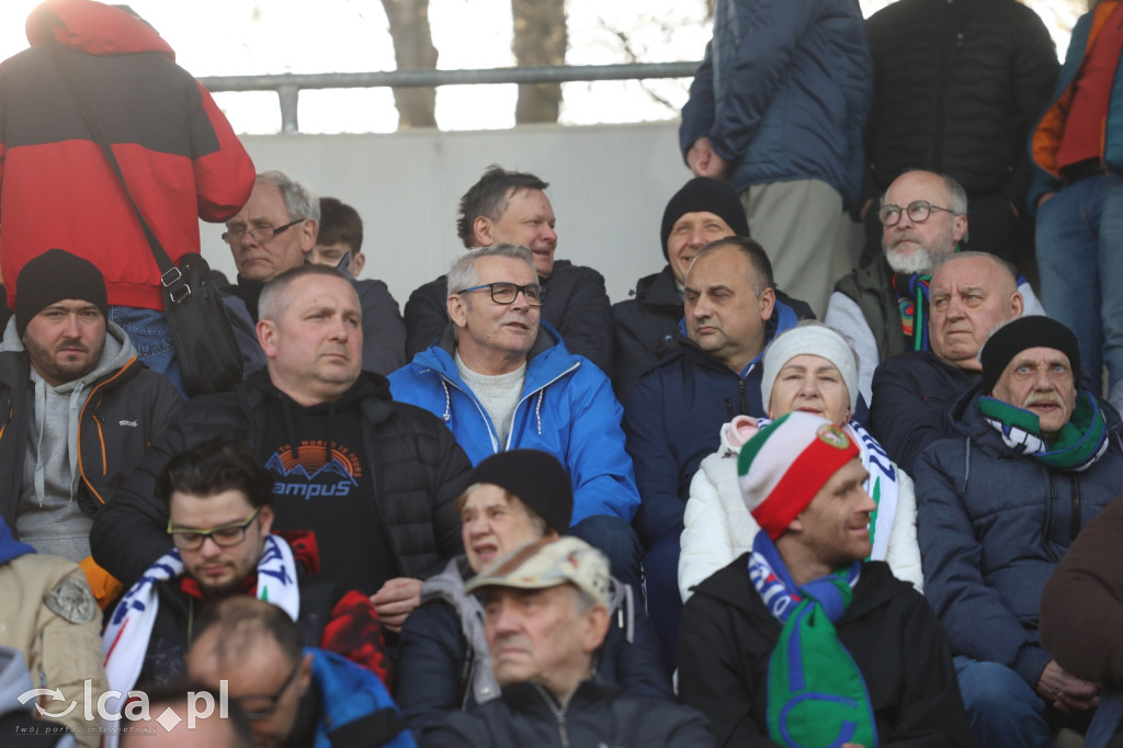 Kibice na meczu Miedź Legnica - Polonia Bytom