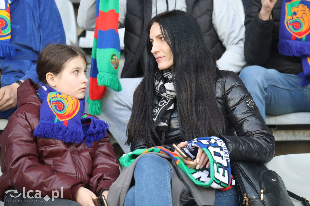 Kibice na meczu Miedź Legnica - Polonia Bytom