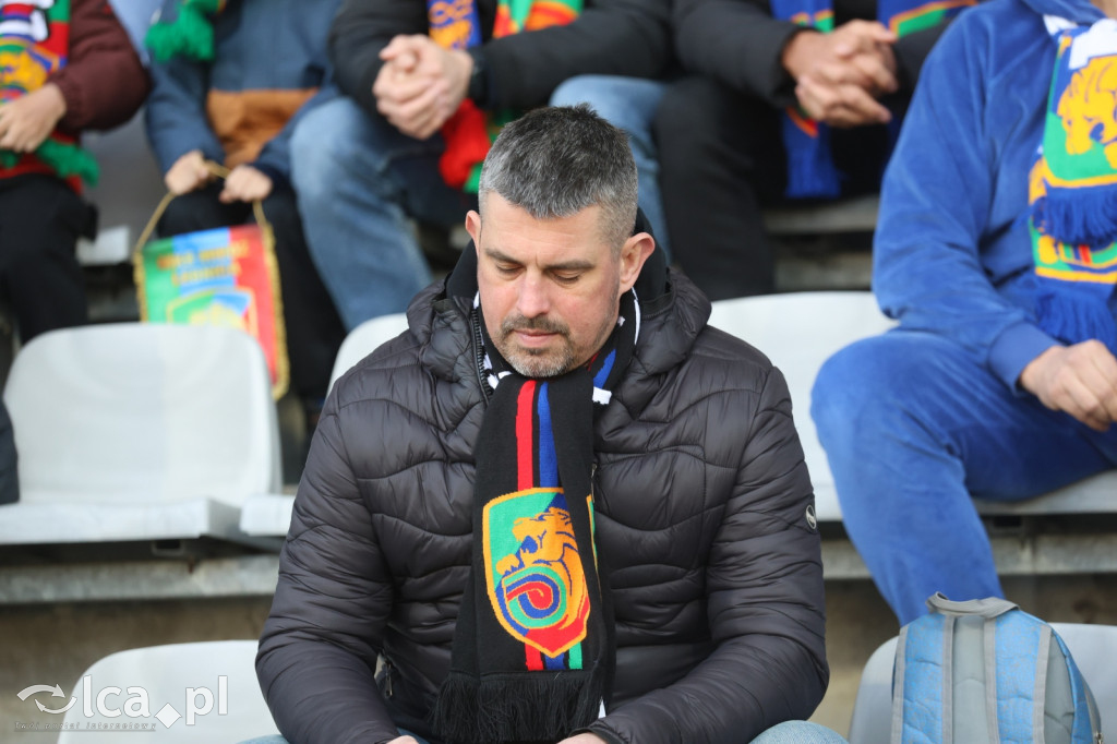 Kibice na meczu Miedź Legnica - Polonia Bytom