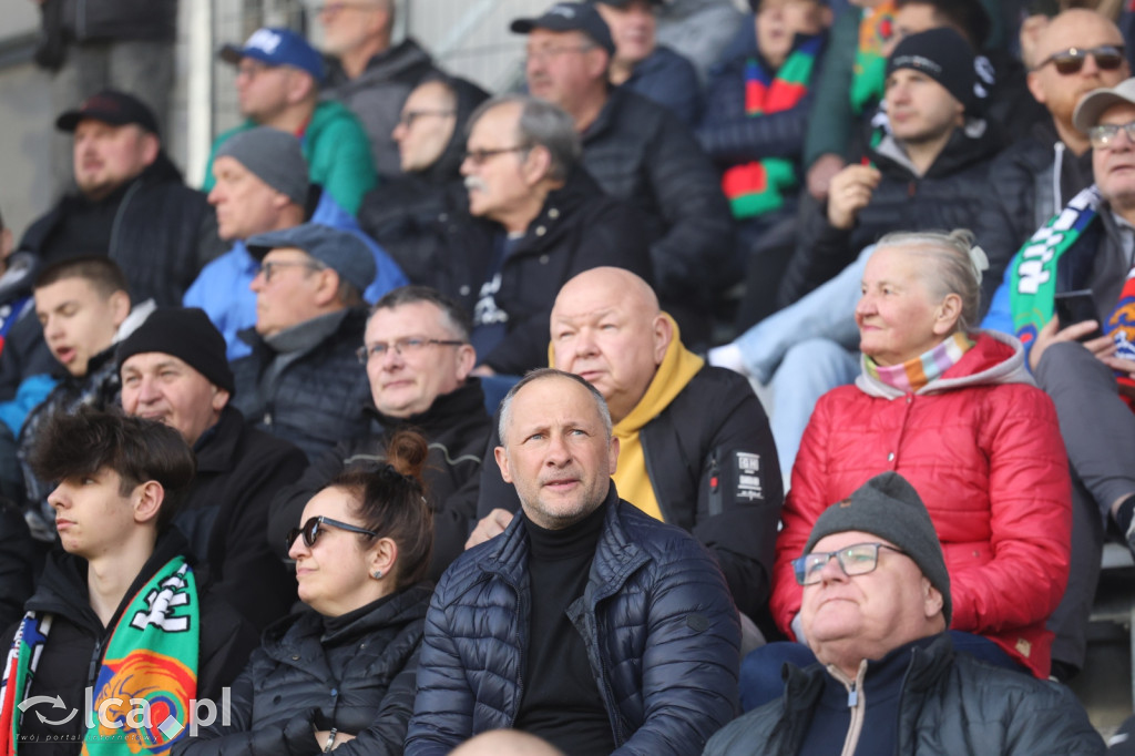Kibice na meczu Miedź Legnica - Polonia Bytom