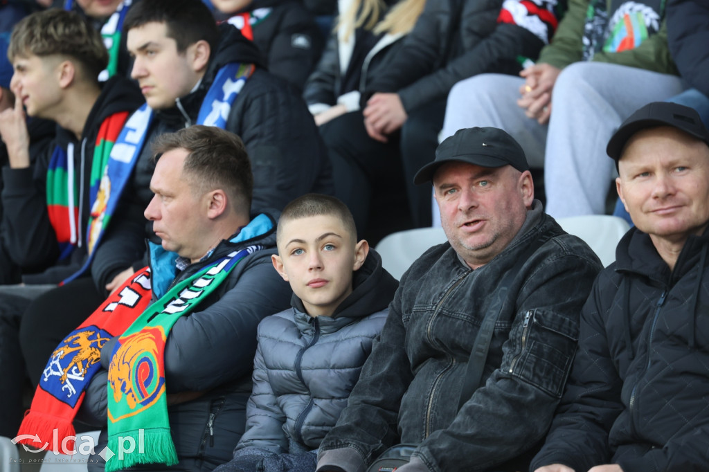 Kibice na meczu Miedź Legnica - Polonia Bytom