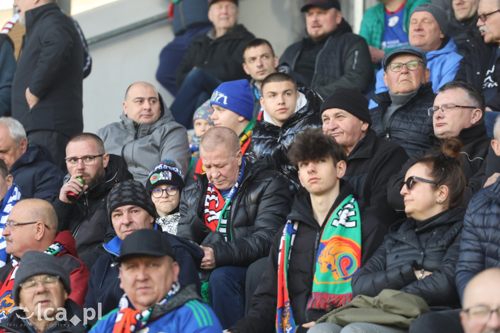Kibice na meczu Miedź Legnica - Polonia Bytom