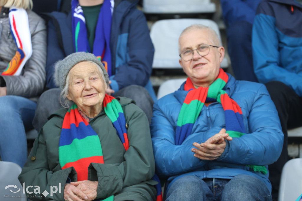 Kibice na meczu Miedź Legnica - Polonia Bytom