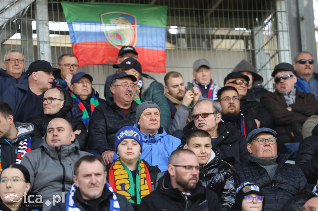 Kibice na meczu Miedź Legnica - Polonia Bytom
