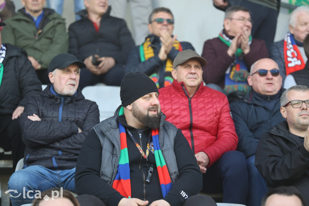 Kibice na meczu Miedź Legnica - Polonia Bytom