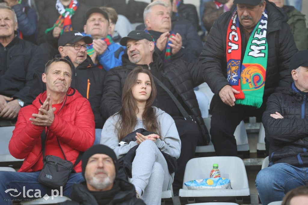 Kibice na meczu Miedź Legnica - Polonia Bytom