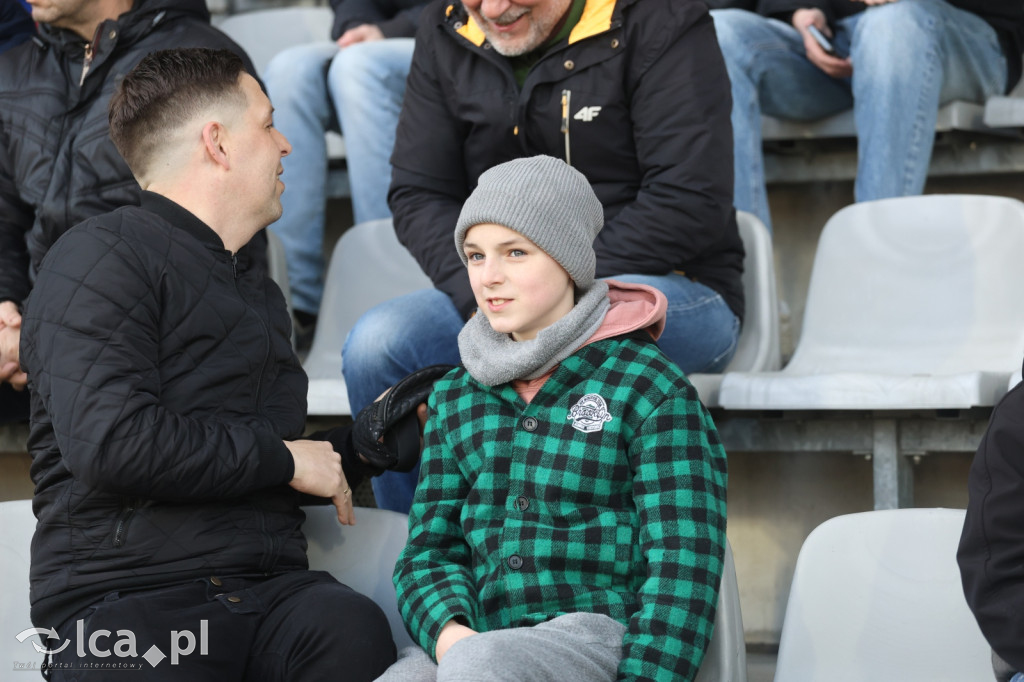 Kibice na meczu Miedź Legnica - Polonia Bytom
