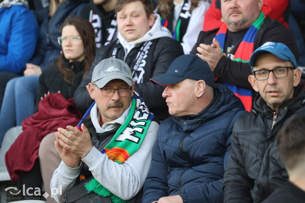 Kibice na meczu Miedź Legnica - Polonia Bytom
