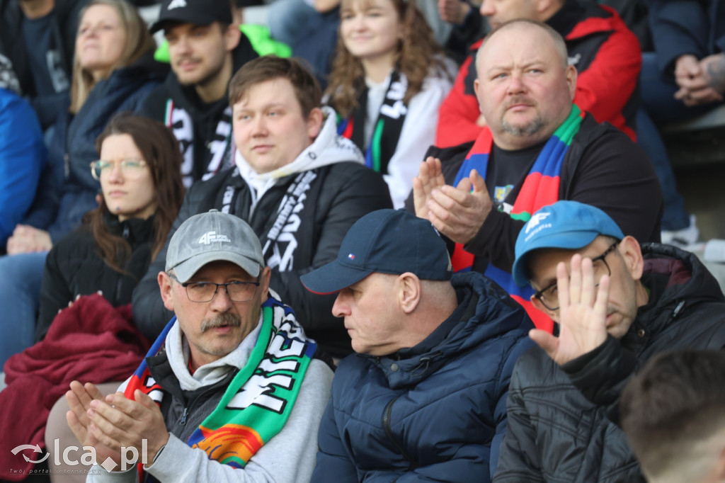 Kibice na meczu Miedź Legnica - Polonia Bytom