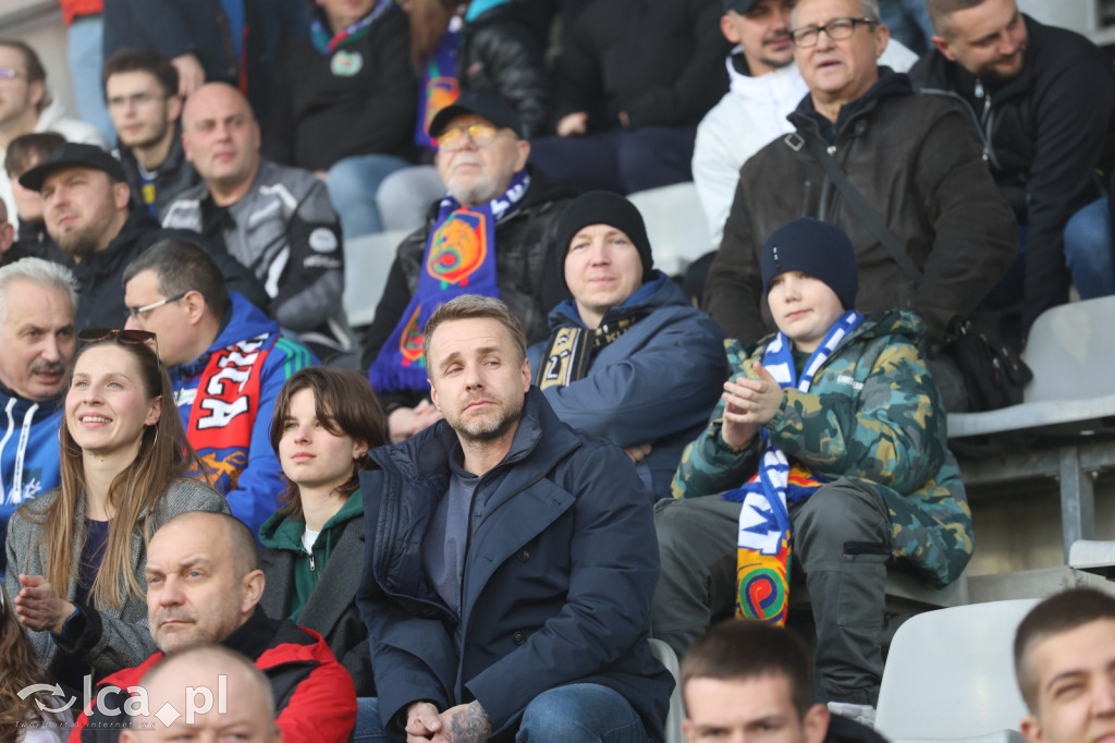 Kibice na meczu Miedź Legnica - Polonia Bytom