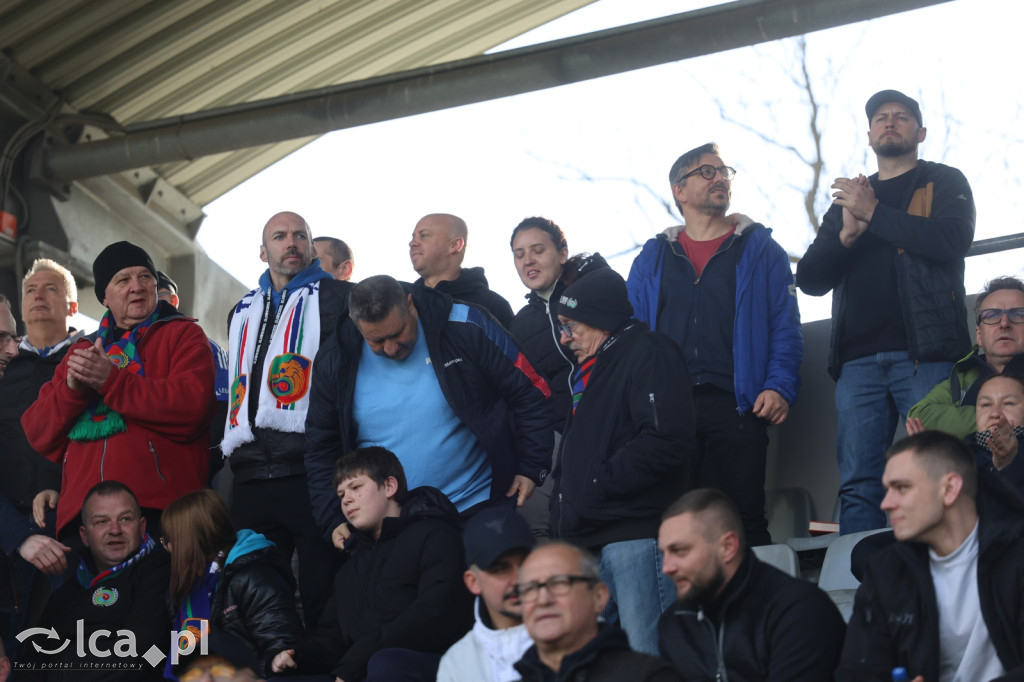 Kibice na meczu Miedź Legnica - Polonia Bytom
