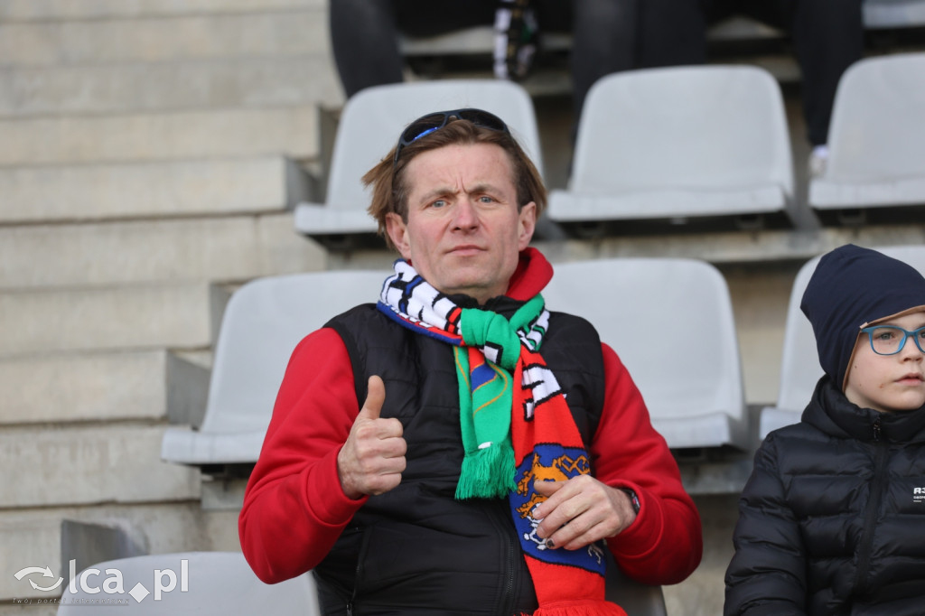 Kibice na meczu Miedź Legnica - Polonia Bytom