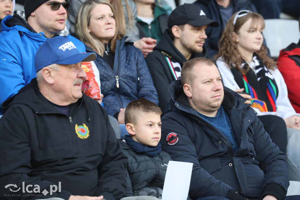 Kibice na meczu Miedź Legnica - Polonia Bytom