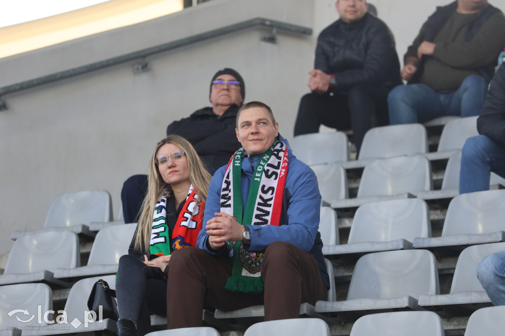Kibice na meczu Miedź Legnica - Polonia Bytom