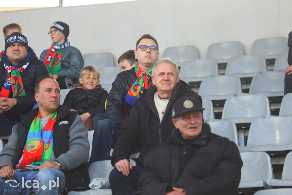Kibice na meczu Miedź Legnica - Polonia Bytom