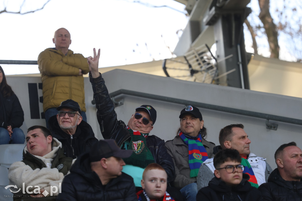 Kibice na meczu Miedź Legnica - Polonia Bytom