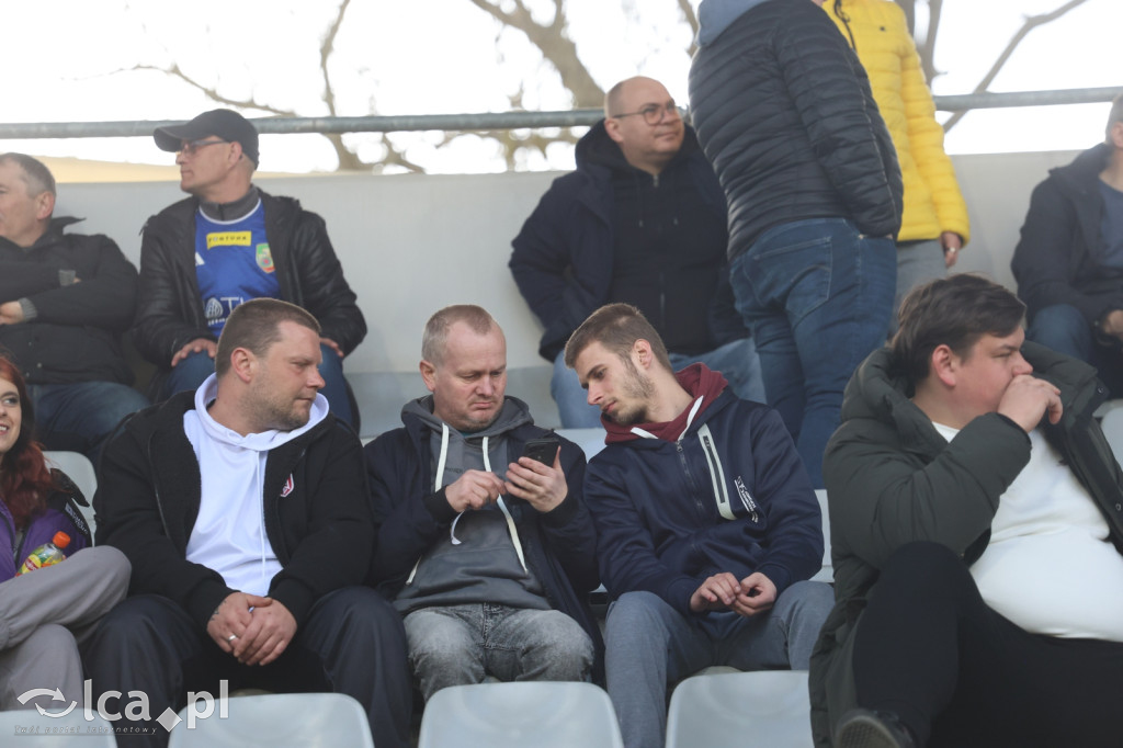 Kibice na meczu Miedź Legnica - Polonia Bytom