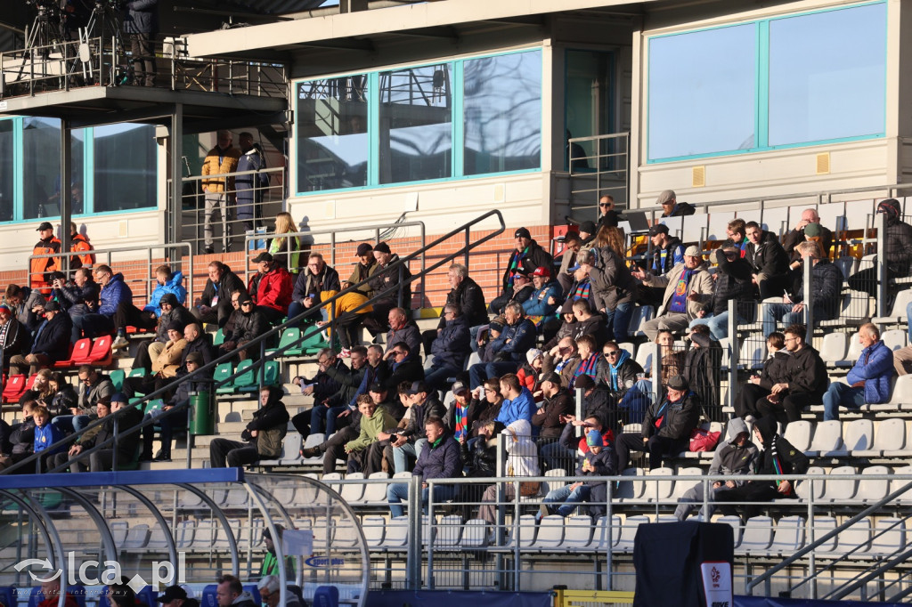 Kibice na meczu Miedź Legnica - Polonia Bytom