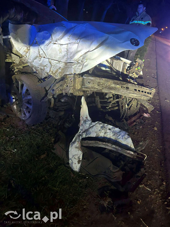 Uciekał, stracił kontrolę i uderzył w drzewo