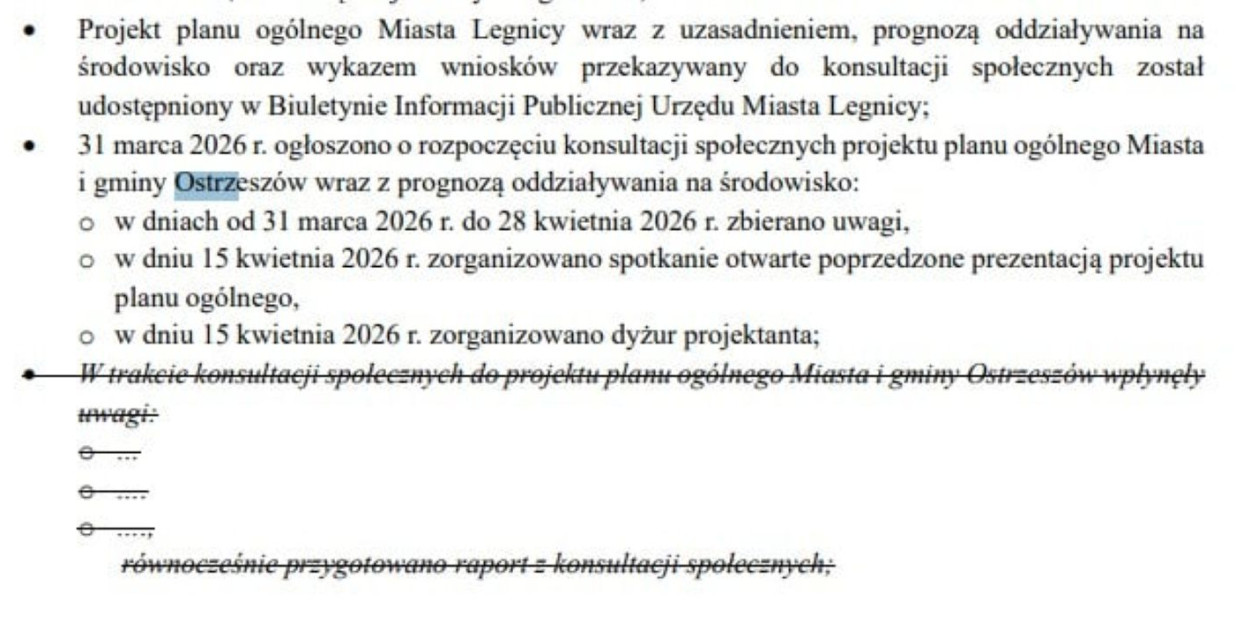 Ostrzeszów w planie Legnicy. Kto to puścił?