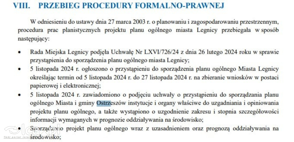Ostrzeszów w planie Legnicy. Kto to puścił?