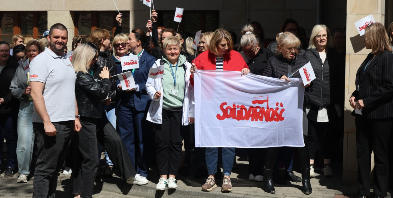 Protest przed legnickim ZUSem!